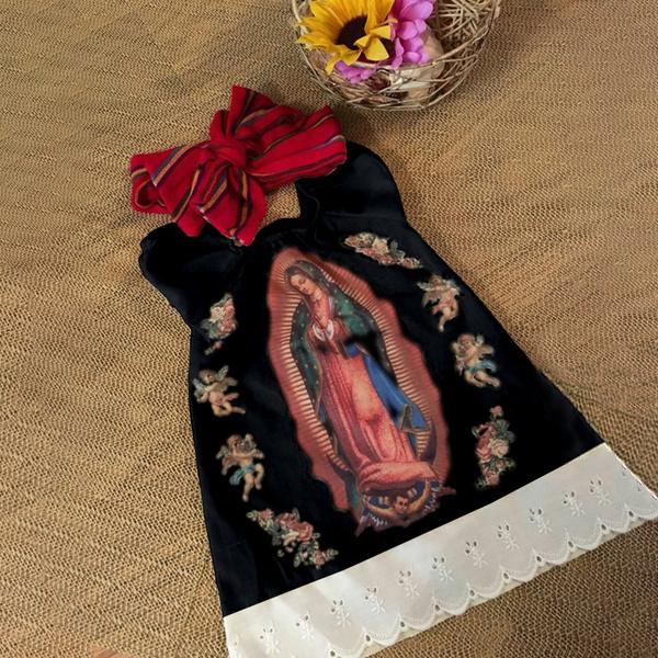 2 piezas lindo vestido de bebé estampado Virgen María