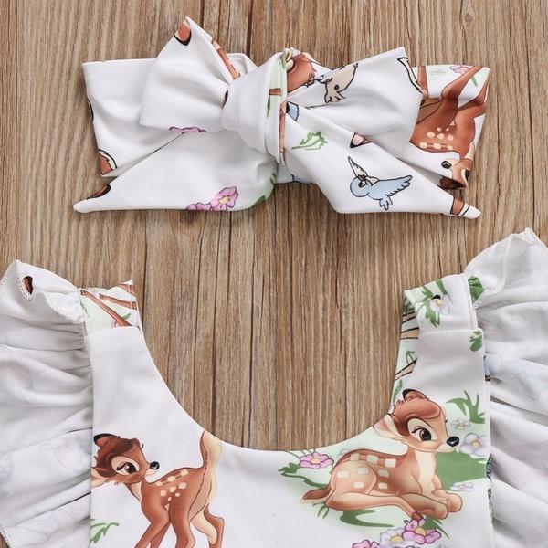 Lovely Little Deer Printed Baby Romper