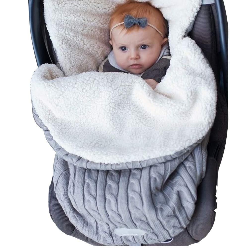 Couvertures d'emmaillotage pour bébés filles et garçons, sac de couchage en tricot