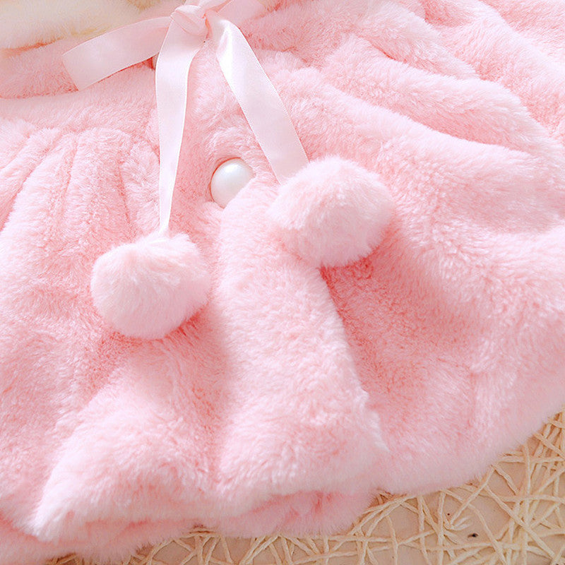 Manteau à capuche pour nouveau-né fille, veste épaisse et chaude, vêtements automne-hiver