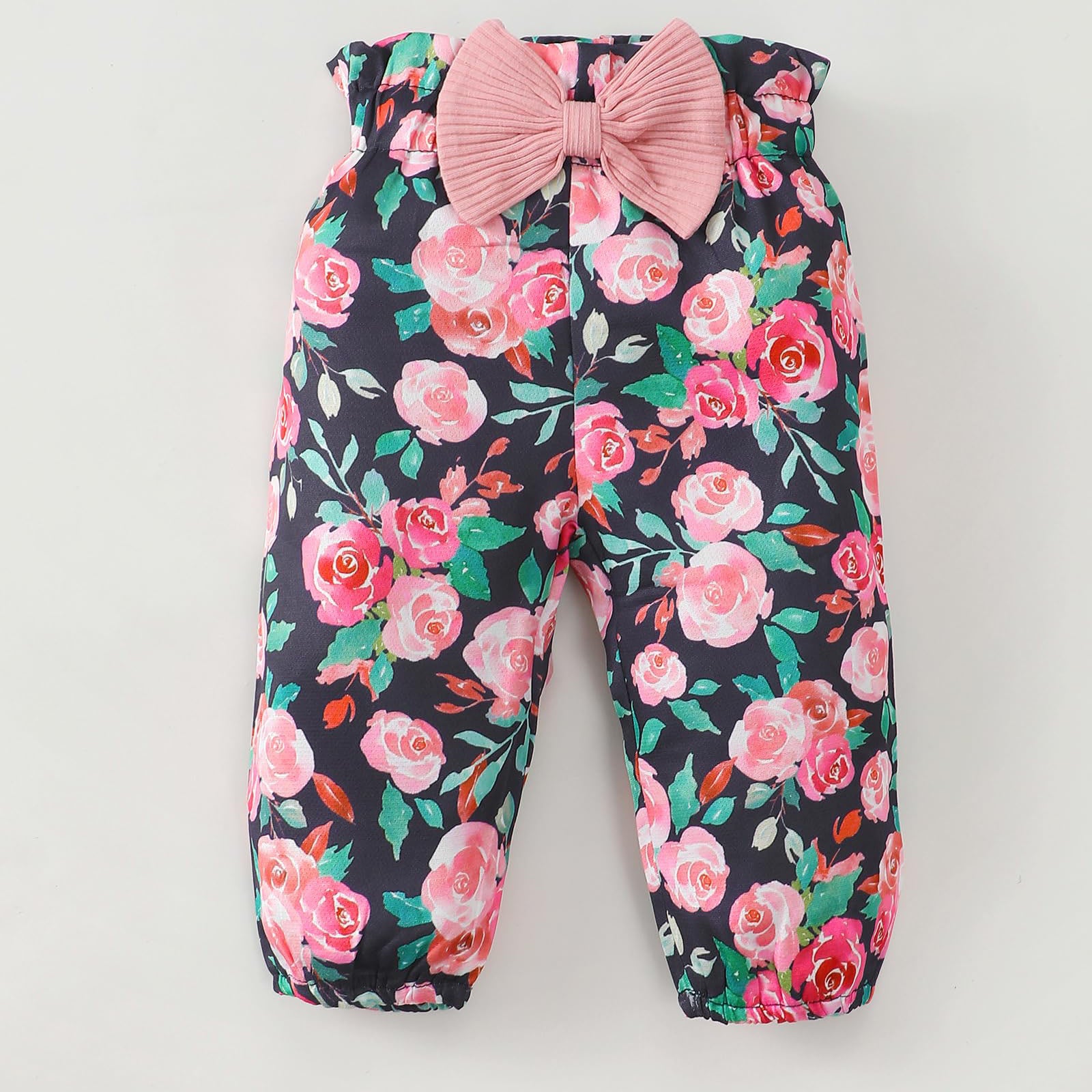 3PCS Neat Floral Print Long Sleeve Baby Set