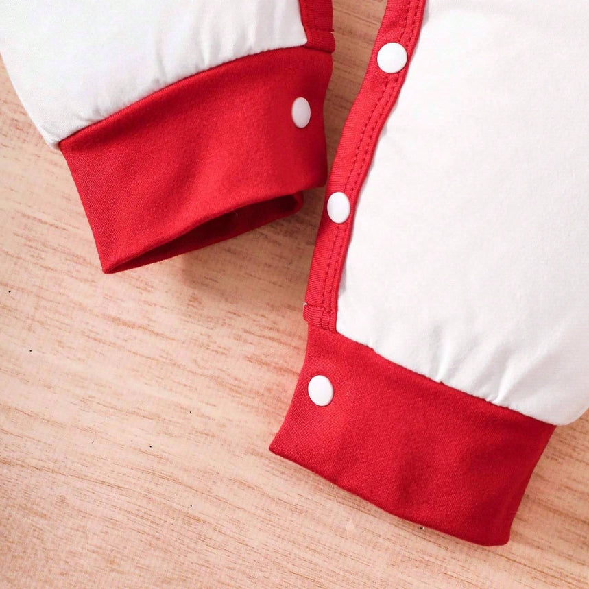 2PCS My 1st Christmas Letter Print Long Sleeve Baby Jumpsuit