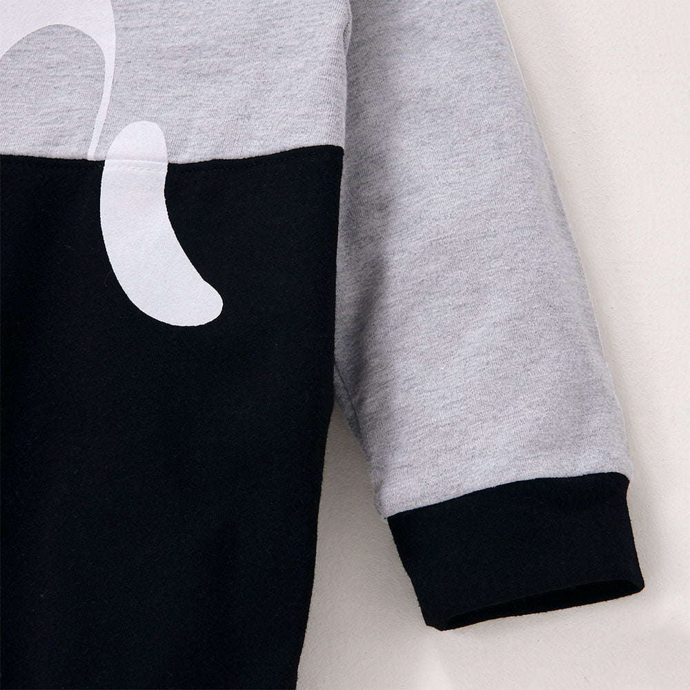 Comfy Elephant Print Long Sleeve Baby Jumpsuit