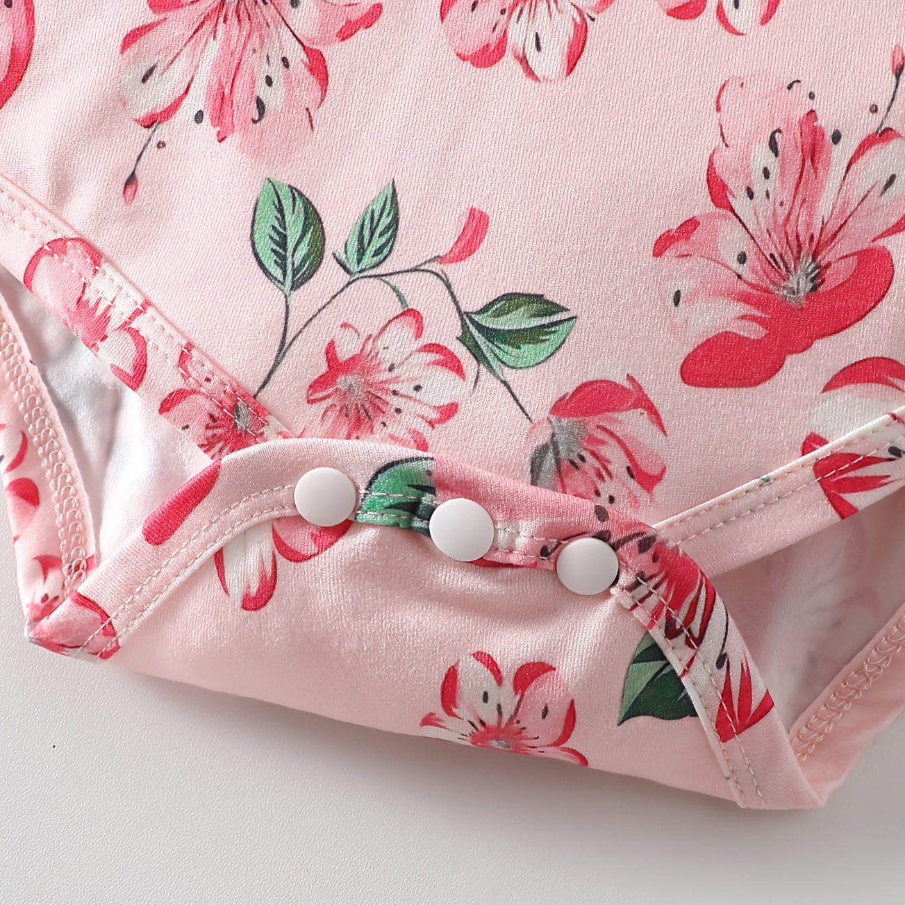 3PCS Elegant Floral Print Long Sleeve Baby Girl Set