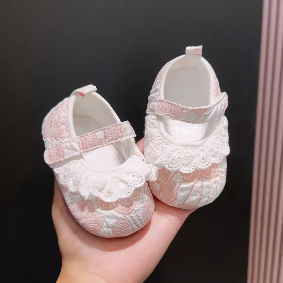 Baby Girl Princess Lace Ruffle Non-Slip Soft Sole Prewalker Shoes