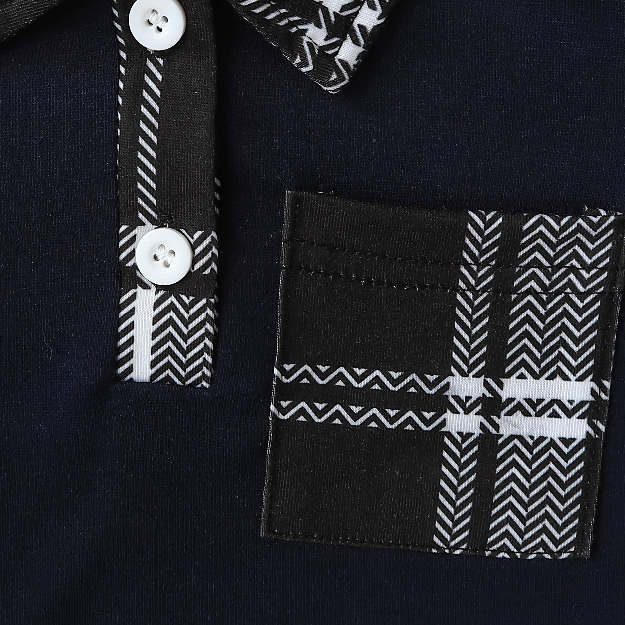 3PCS Stylish Color Block Plaid Printed Long Sleeve Baby Boy Set