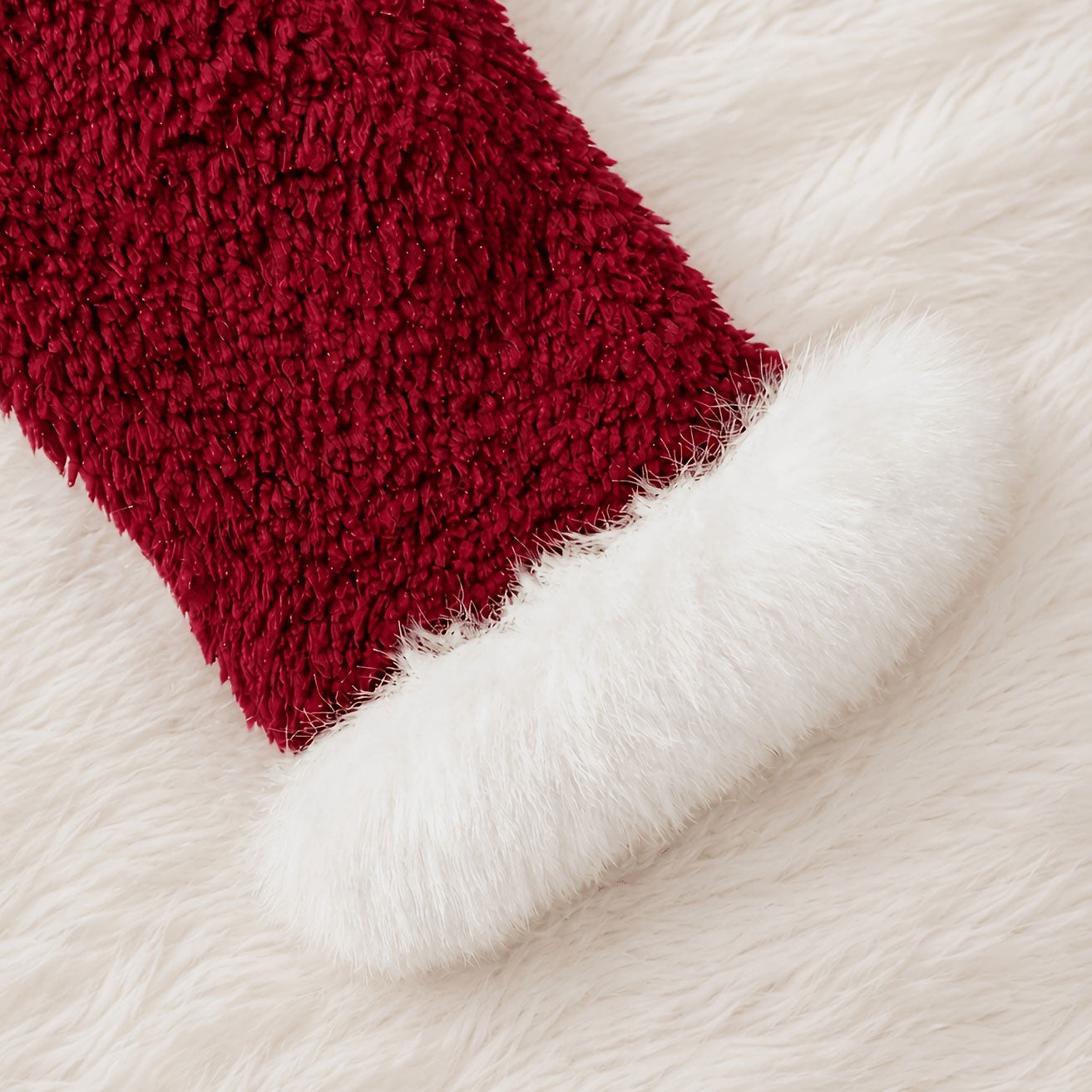 Santa Baby Letter Embroidered Long Sleeve Plush Hoodie Baby Jumpsuit