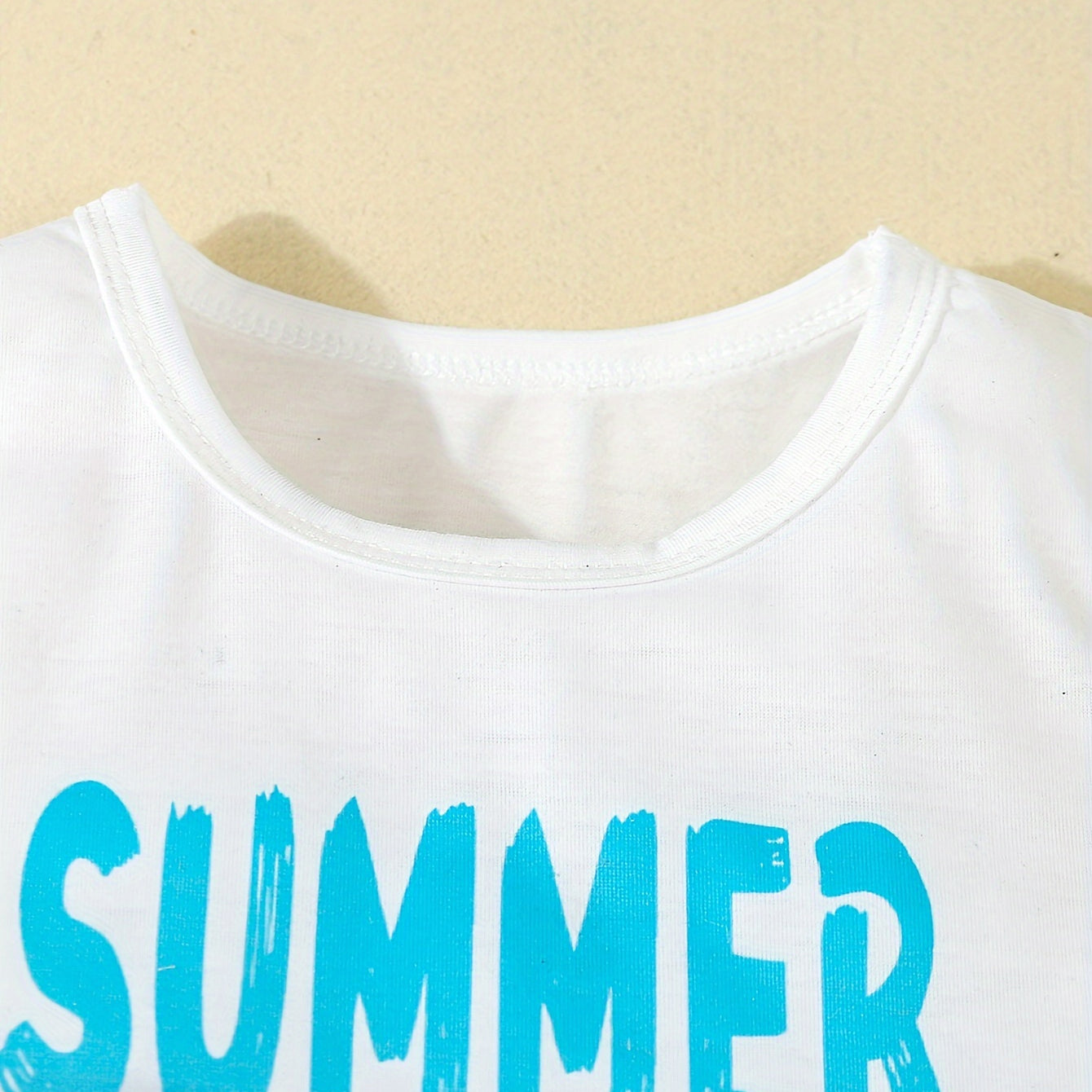 3PCS Summer Time Coconut Tree Printed Sleeveless Baby Set