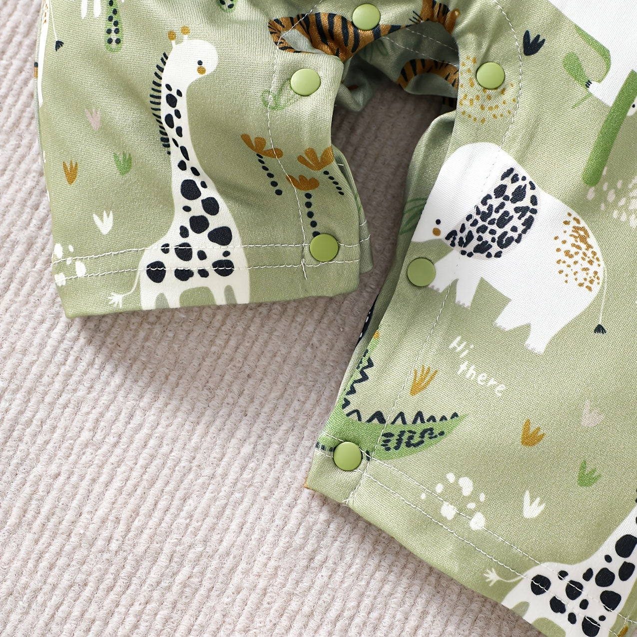 Casual Cute Koala Print Long Sleeve Baby Jumpsuit