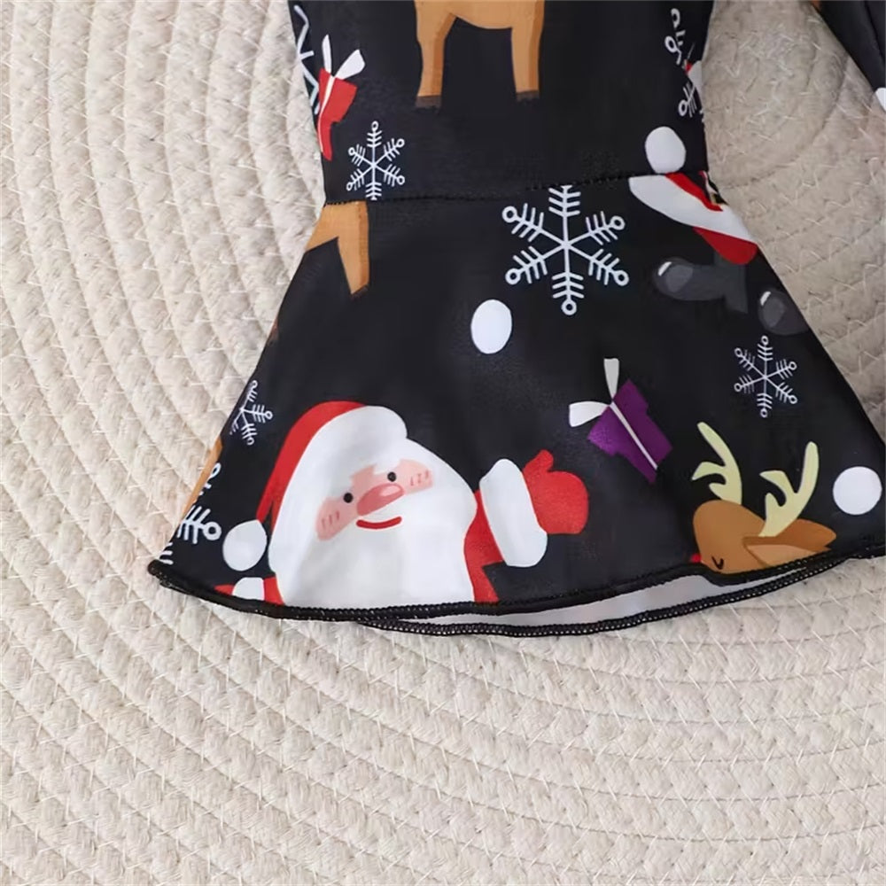 4PCS My 1st Christmas Letter Elk Print Long Sleeve Baby Set