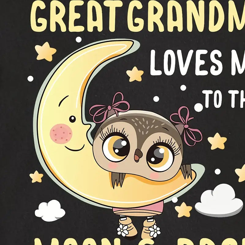 My Great Grandma Loves Me To The Moon & Back Letter Printed Baby Jumpsuit