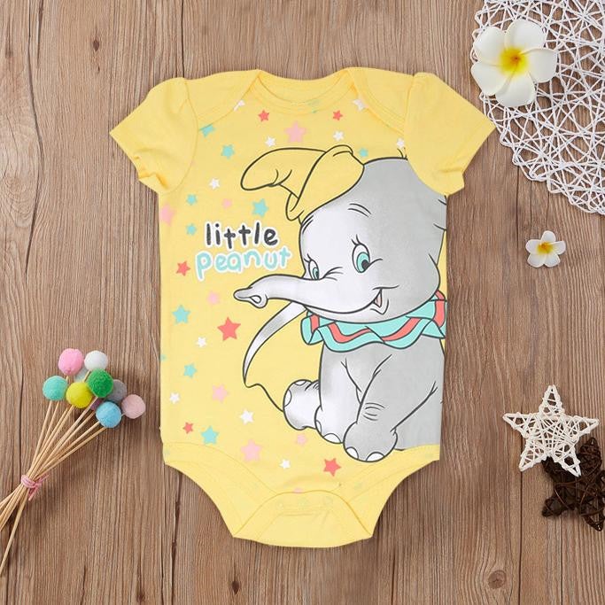 Lovely Little Peanut Elephant Printed Baby Romper