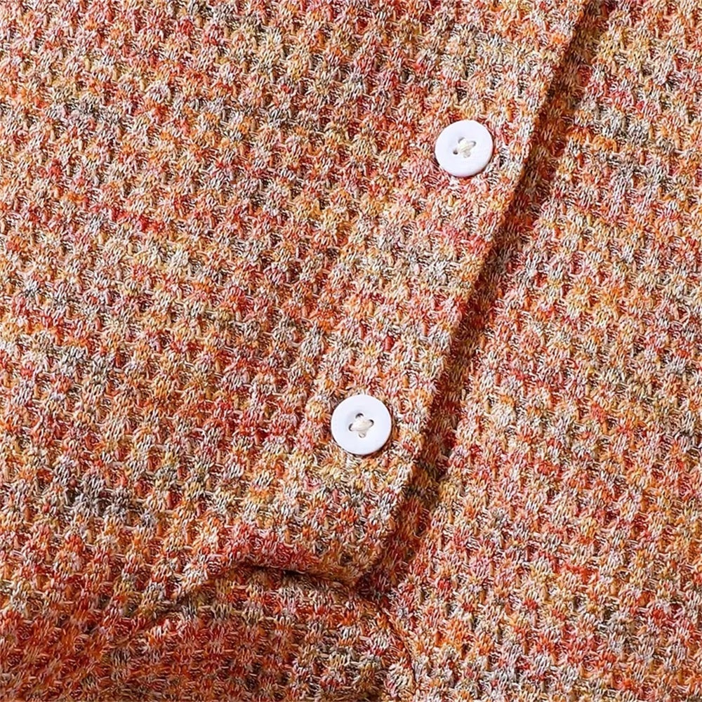 Fuzzy Collar Heathered Knit Long Sleeve Baby Jumpsuit