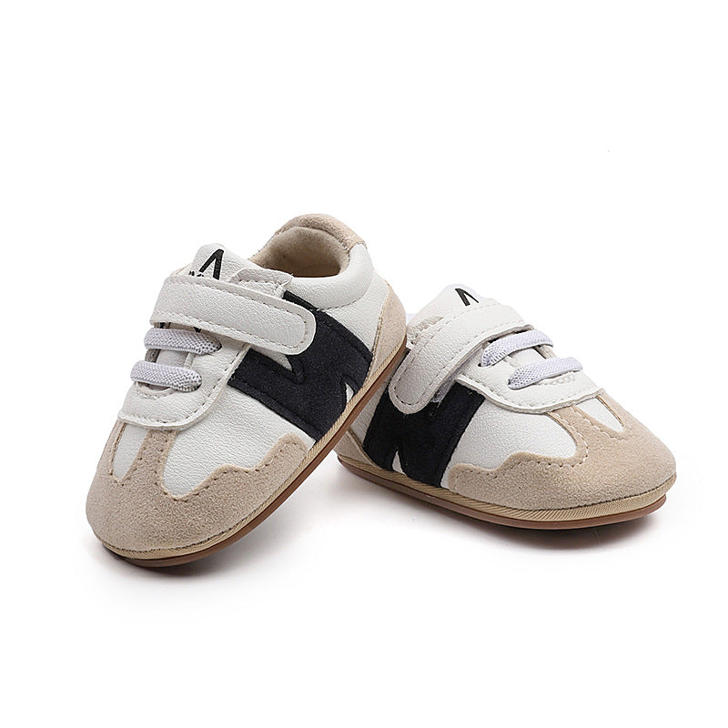 Unisex Baby Colorblock Non-Slip Soft Sole Prewalker Sneakers