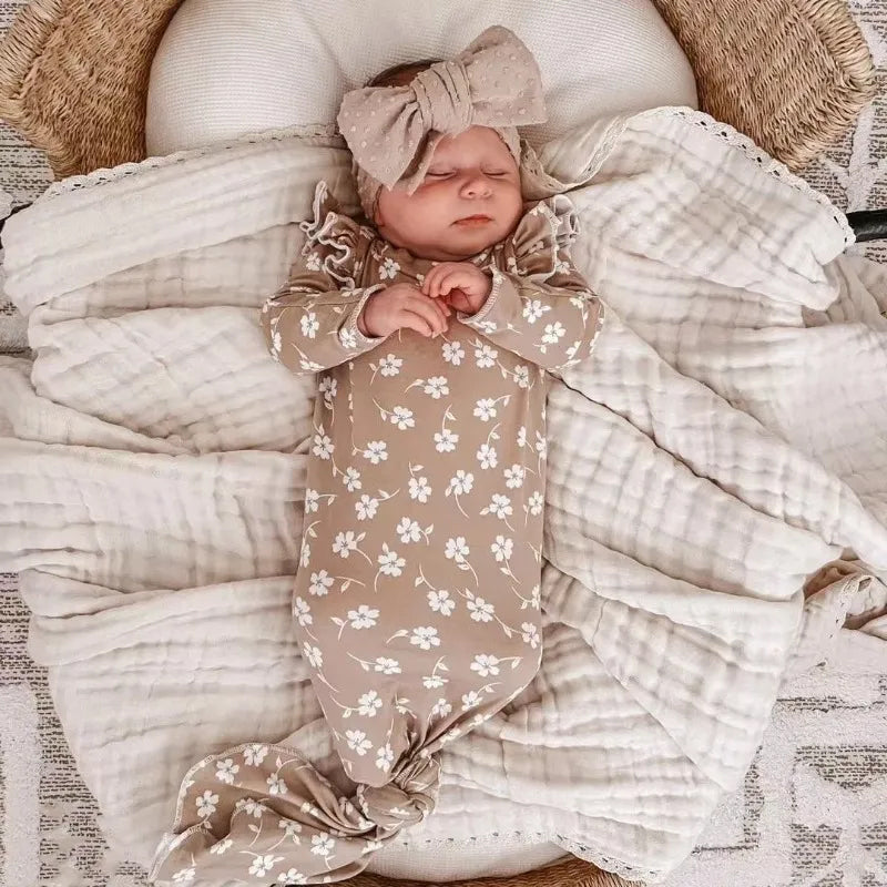 Cute Floral Printed Long Sleeve Sleeping Bag