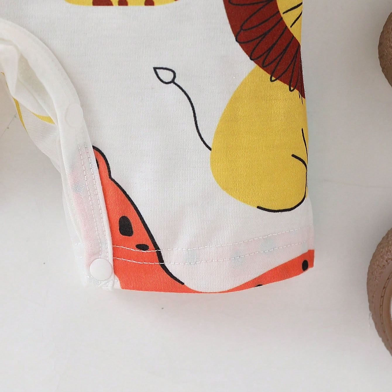 Casual Animal Print Short Sleeve Baby Jumpsuit