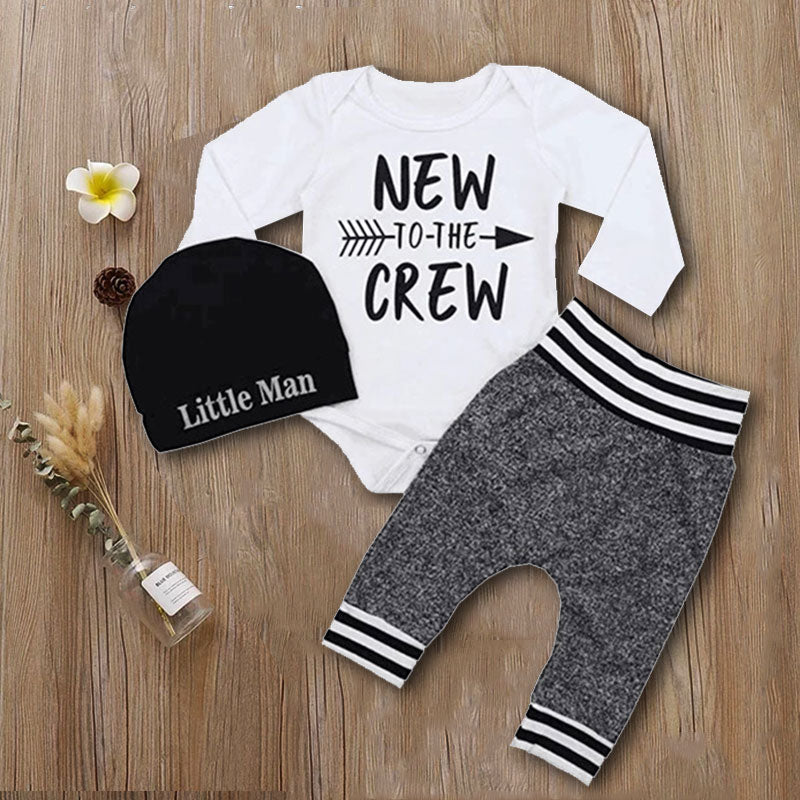 Conjunto de pantalones y tops con estampado de letras de Little Man