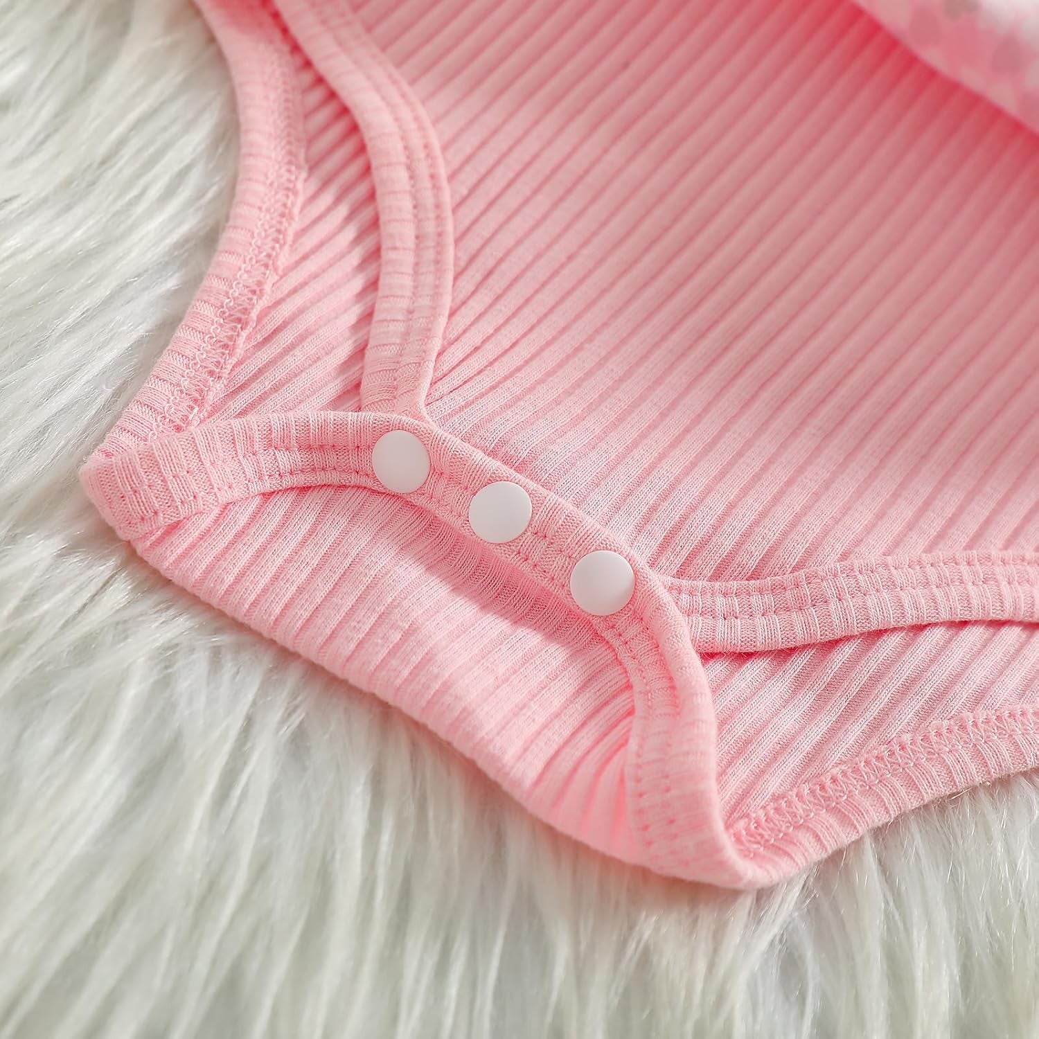 2PCS Cheerful Heart Printed Bow Baby Girl Romper