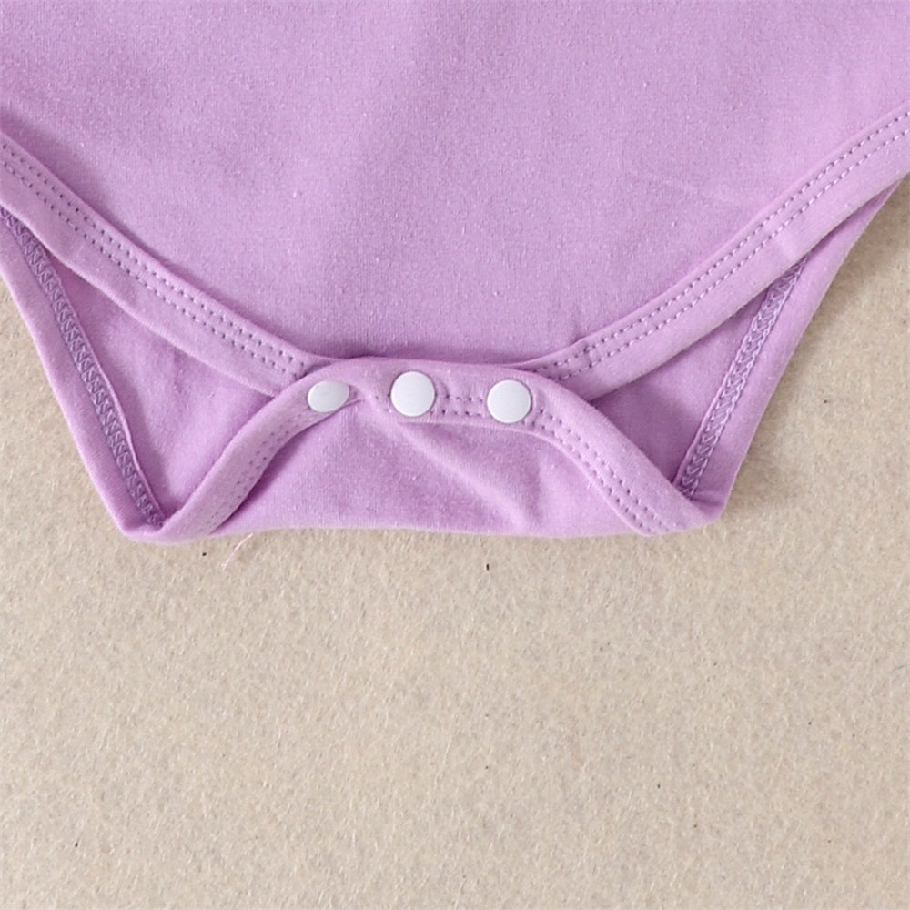 4PCS Sweet One Letter Donut Print Short Sleeve Baby Set