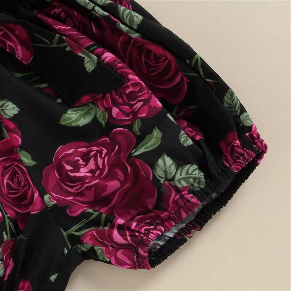 3PCS I'm A Princess Letter Floral Printed Short Sleeve Baby Set