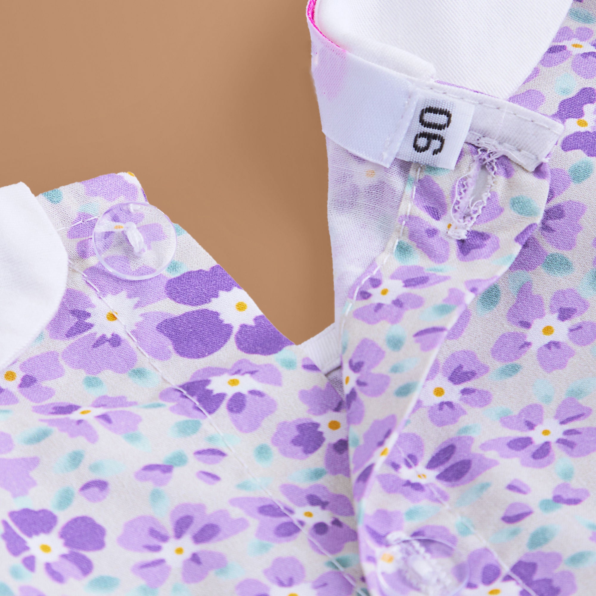 2PCS Elegant Floral Printed Long Sleeve Baby Romper