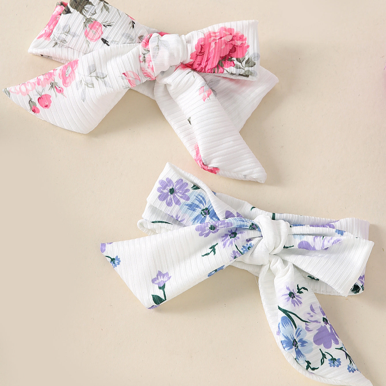 6PCS Mama's Bestie Letter Floral Print Flutter Sleeve Baby Set
