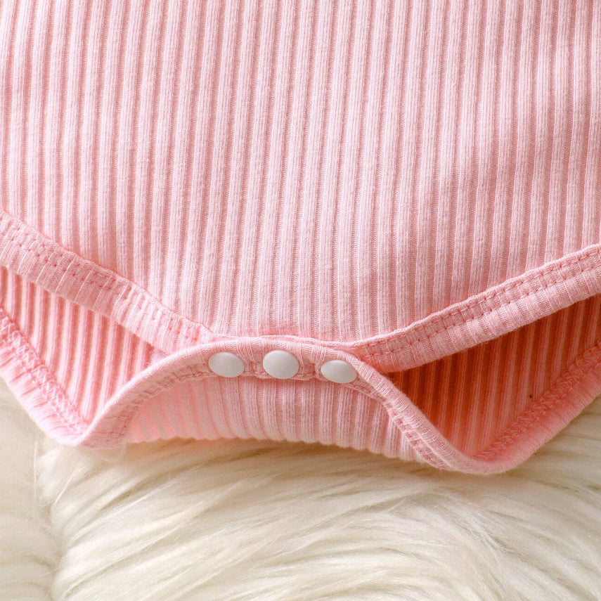 3PCS Delightful Heart Printed Long Sleeve Baby Set