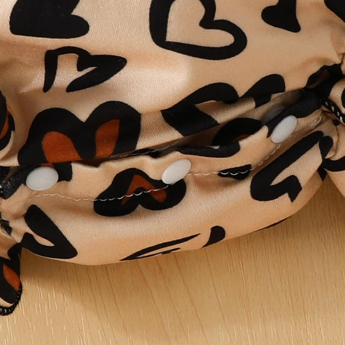 3PCS Adorable Heart Print Long Sleeve Baby Romper