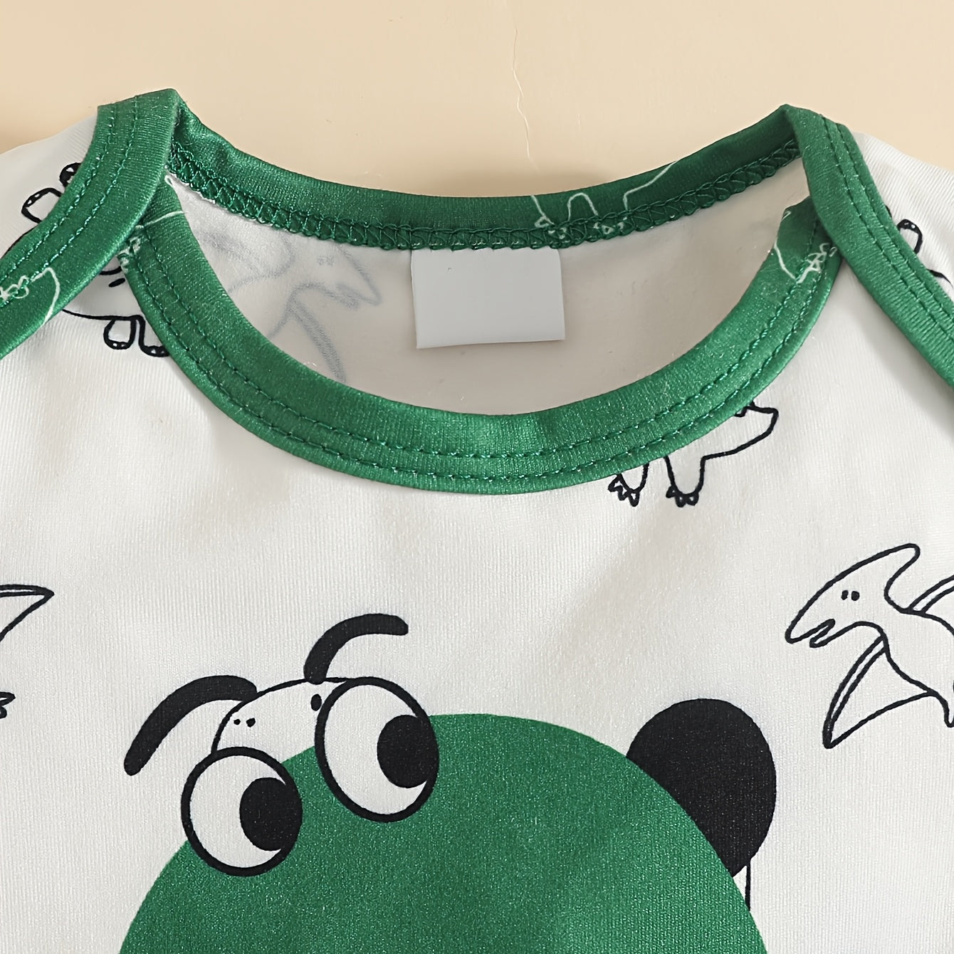 3PCS Lovely All-over Dinosaur Print Short Sleeve Baby Set