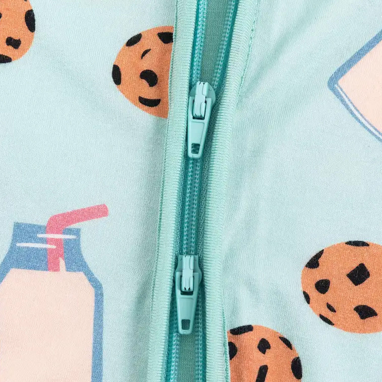 Cookie Bottle Printed Zipper Bamboo Viscose Baby Jumpsuit