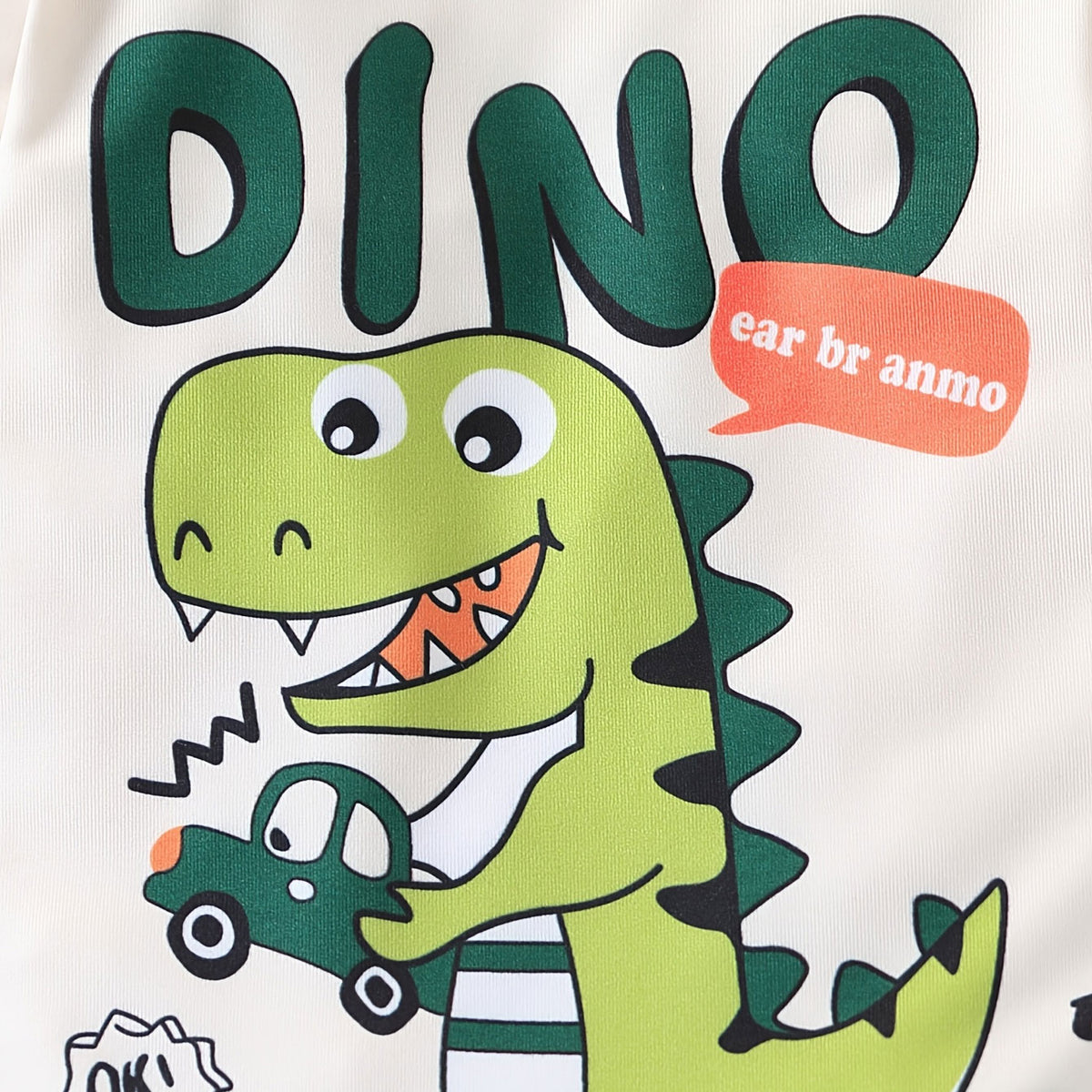 3PCS Adorable Dinosaur Print Long Sleeve Baby Set