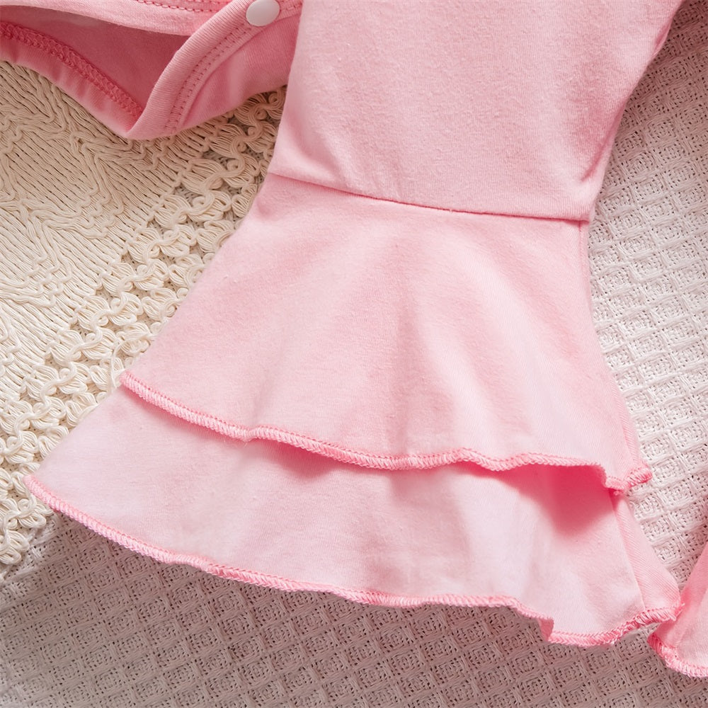 3PCS LOVE Letter Print Long Sleeve Baby Set