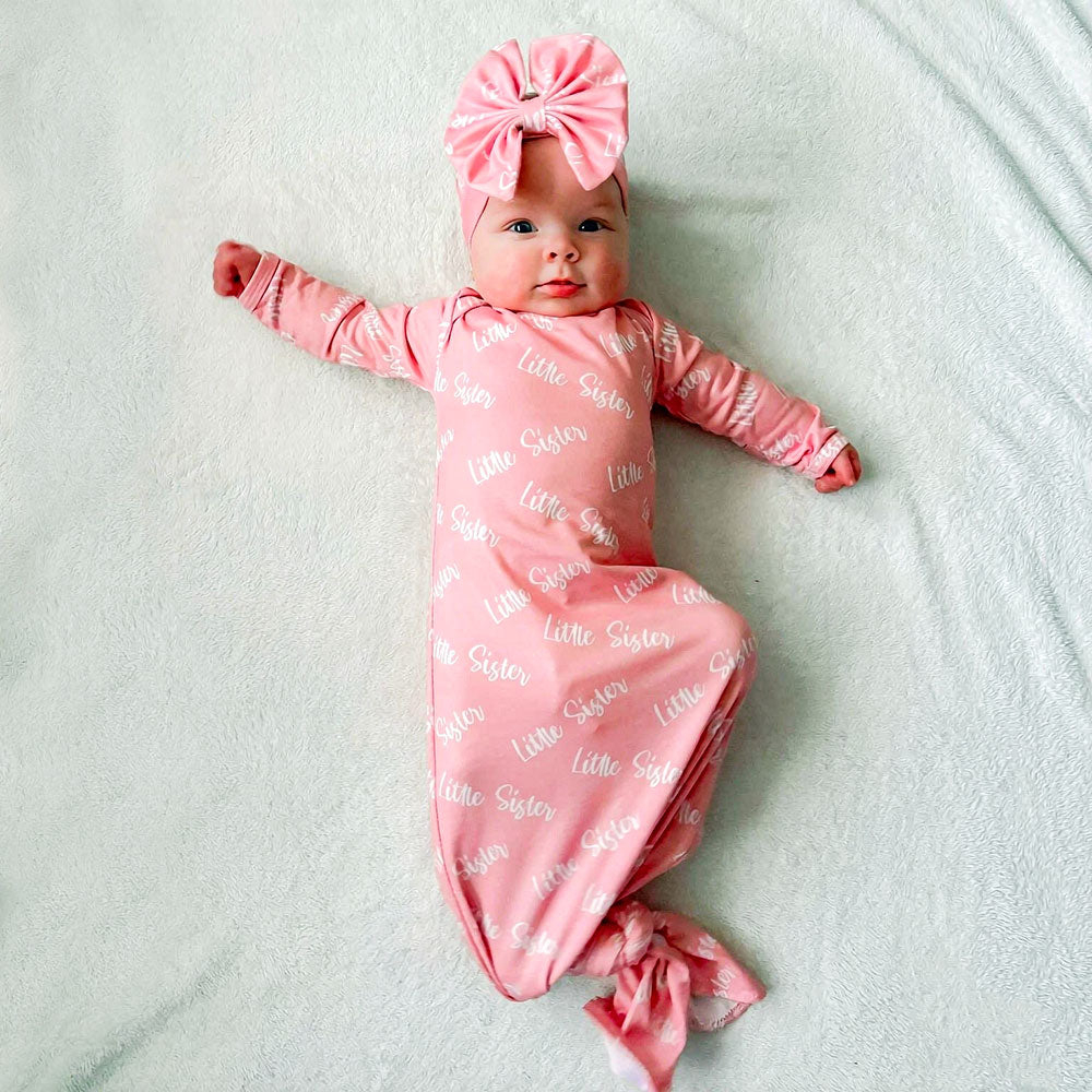 2PCS Little Sister Letter Printed NewBorn Baby Sleeping Bag