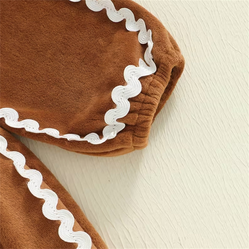 Christmas Gingerbread Decor Long Sleeve Baby Jumpsuit