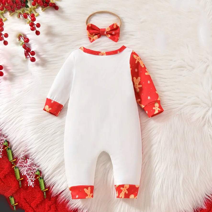 2PCS My 1st Christmas Letter Printed Baby Jumpsuit