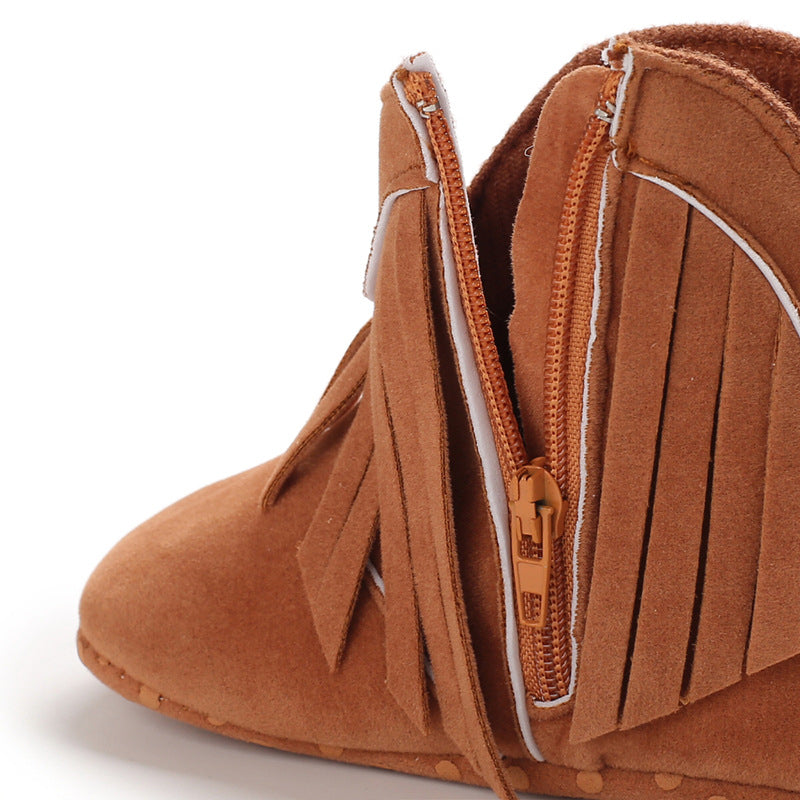 Baby Girl Tassel Soft Sole Prewalker Boots