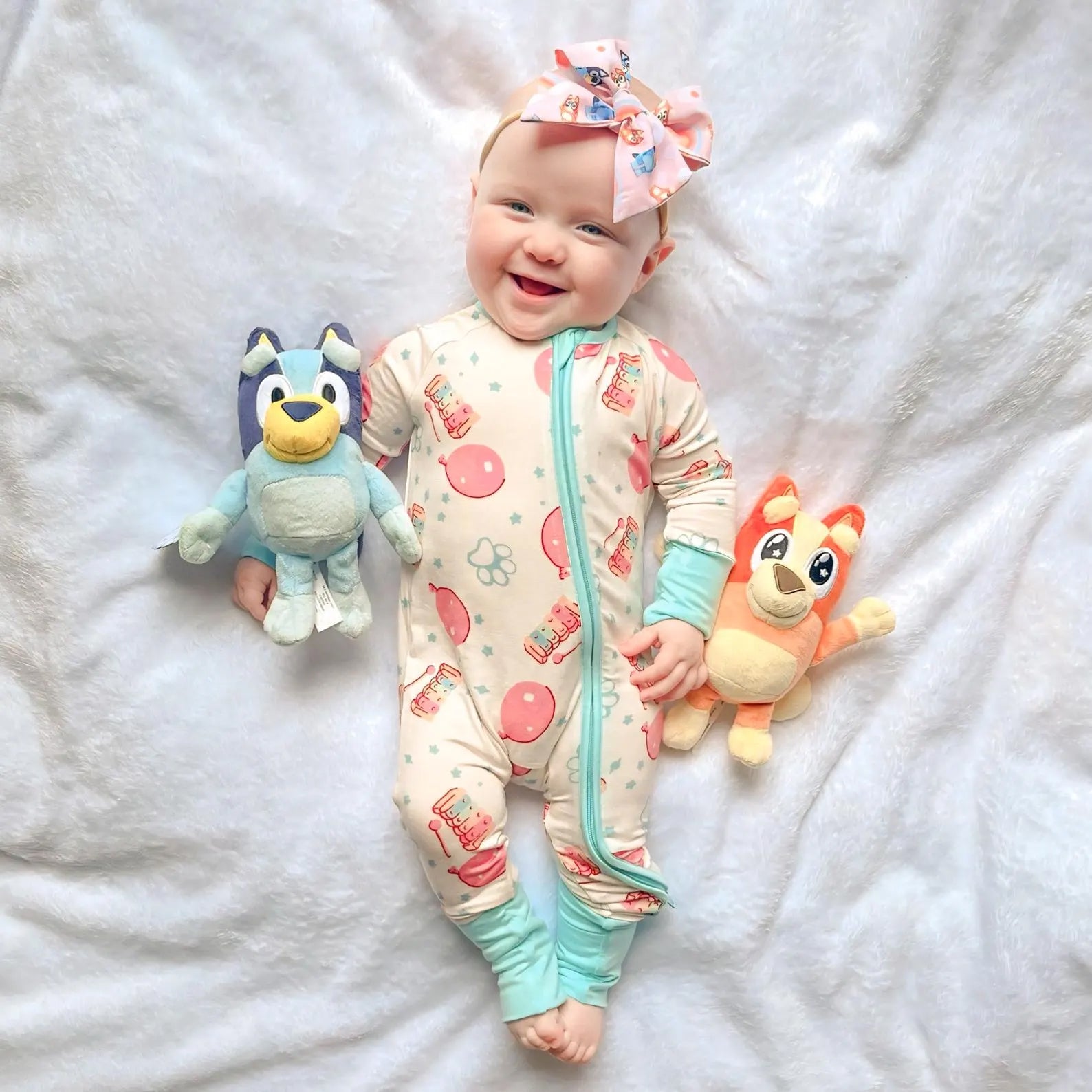 Balloon Printed Zipper Bamboo Viscose Baby Jumpsuit