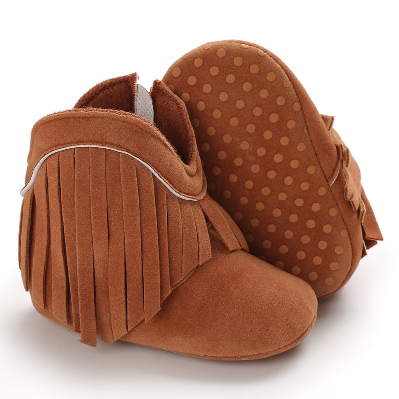 Baby Girl Tassel Soft Sole Prewalker Boots