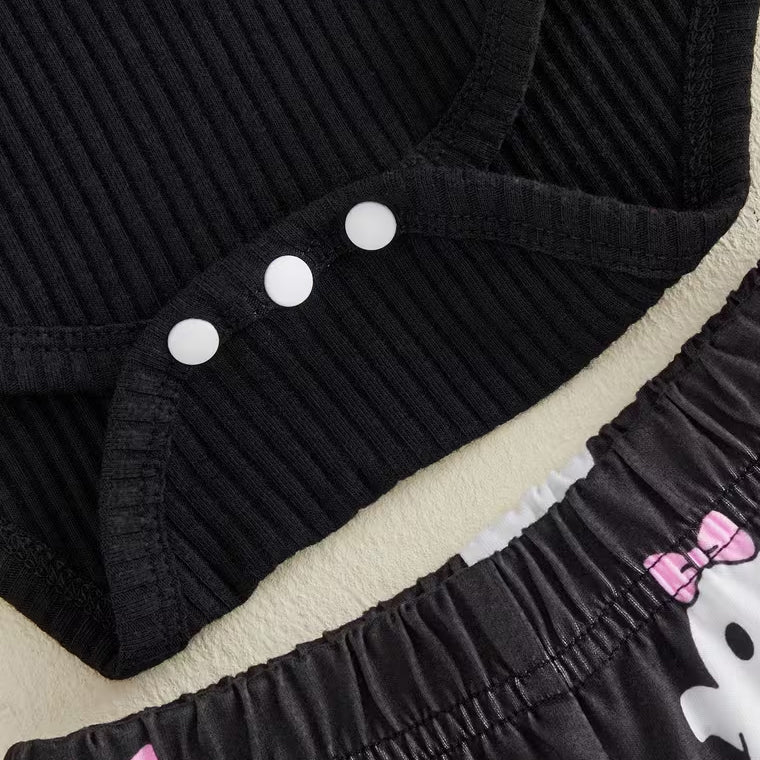 3PCS My First Halloween Letter Ghost Print Long Sleeve Baby Set