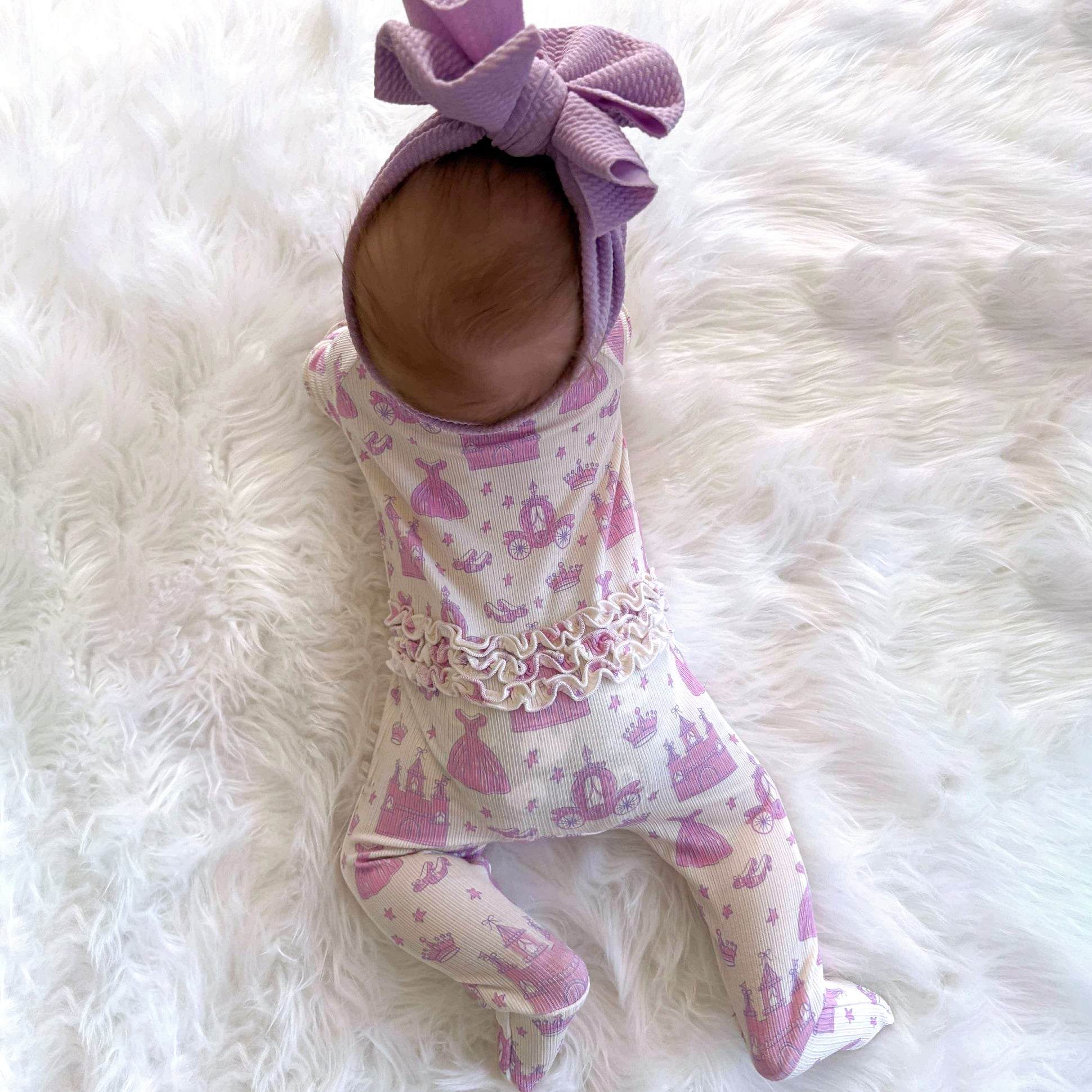 Dream Castle Printed Zipper Baby Jumpsuit