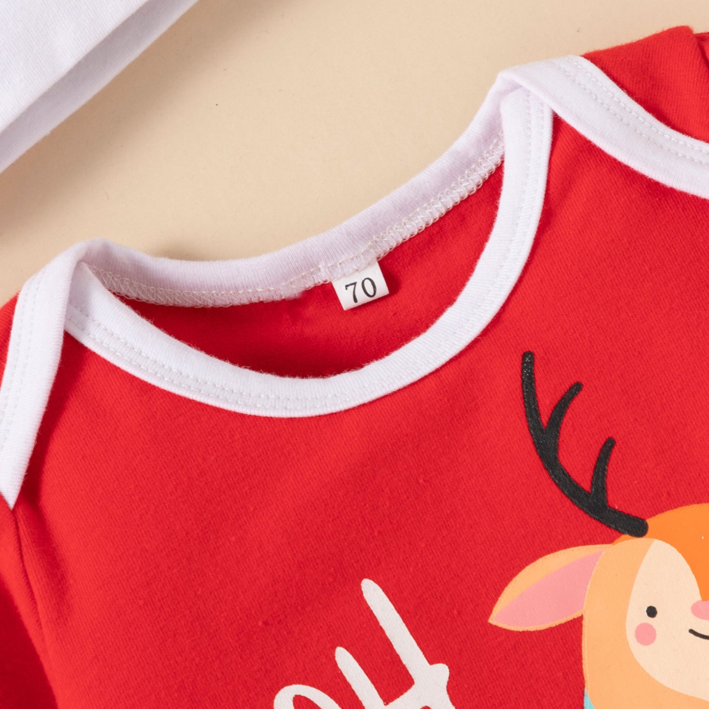 3PCS Oh Deer Christmas Is Here Letter Deer Printed Baby Set