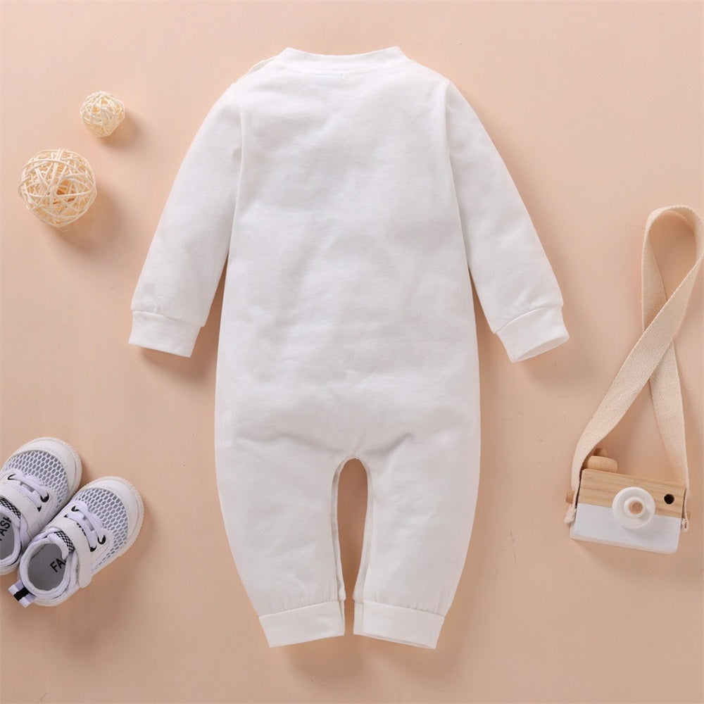 Every Dog Needs Baby Letter Print Long Sleeve Baby Jumpsuit