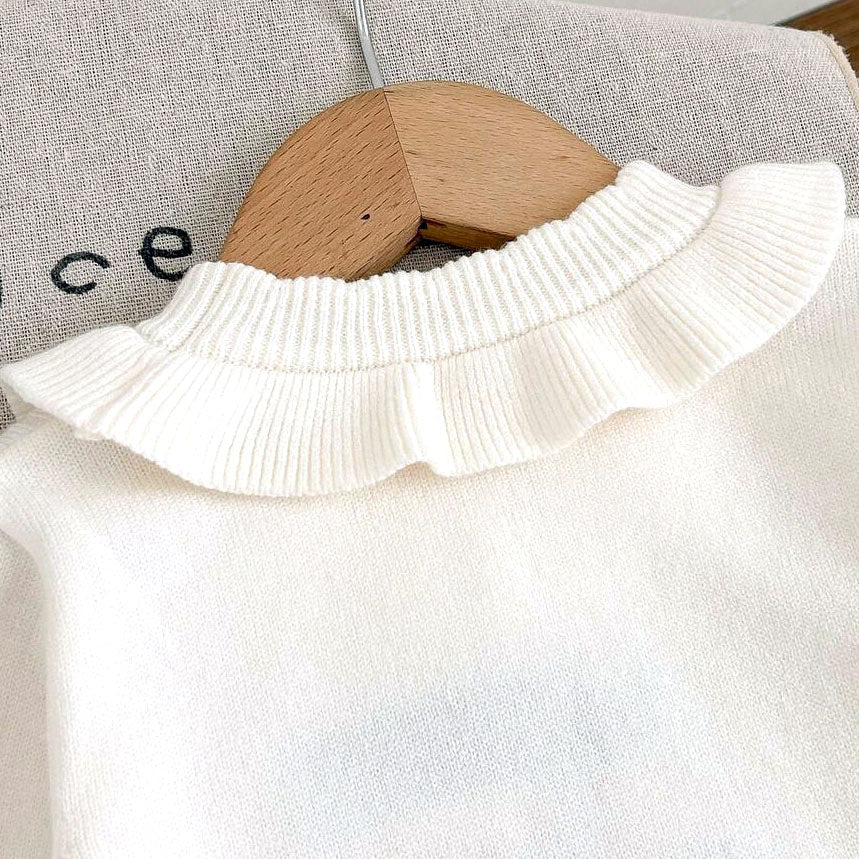 Cozy Elk Printed Long Sleeve Baby Knit Jumpsuit