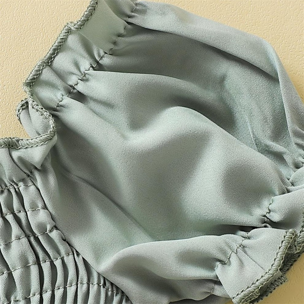 2PCS Stylish Daisy Printed Short Sleeve Baby Romper