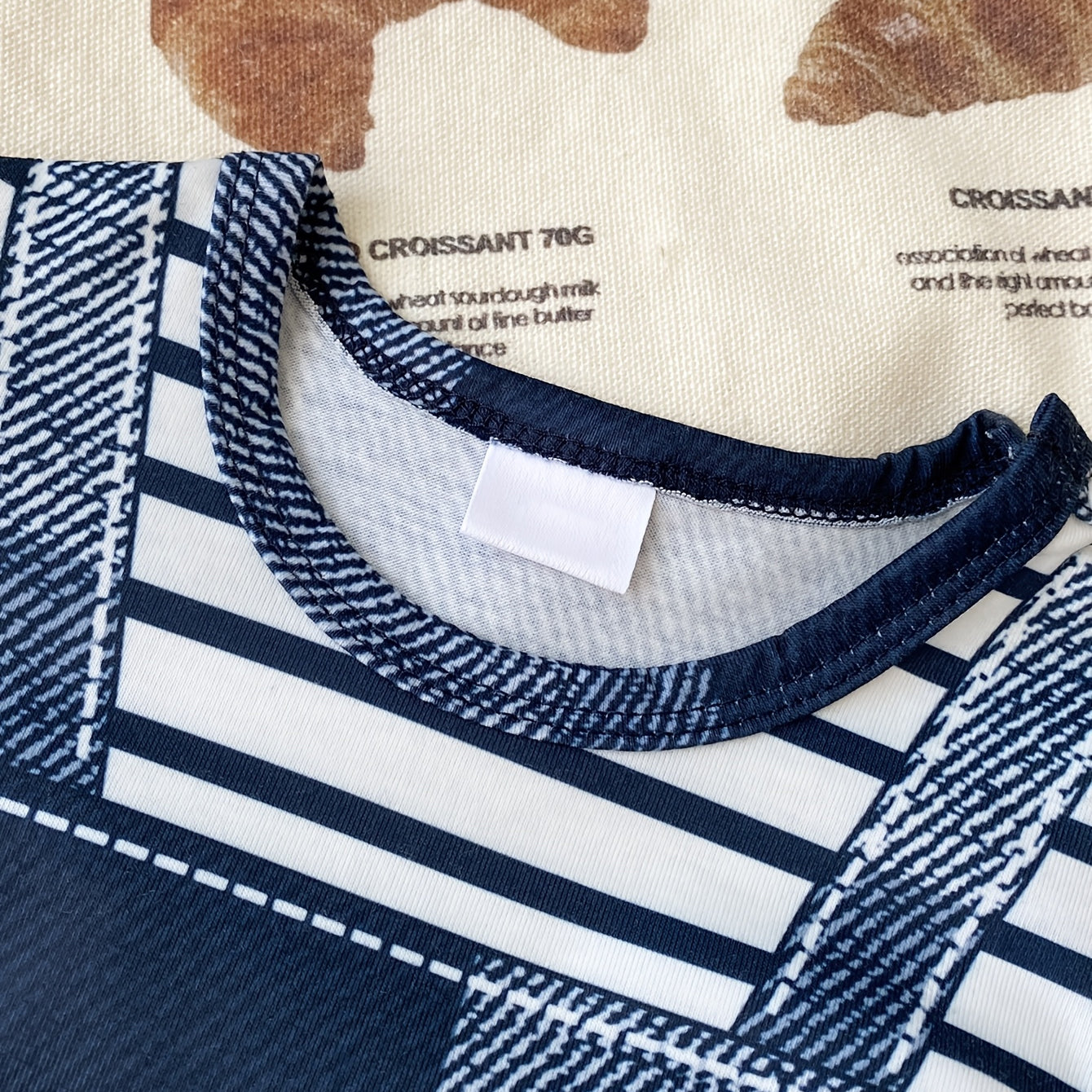 Cute Teddy Bear and Stripe Printed Short Sleeve Baby Jumpsuit