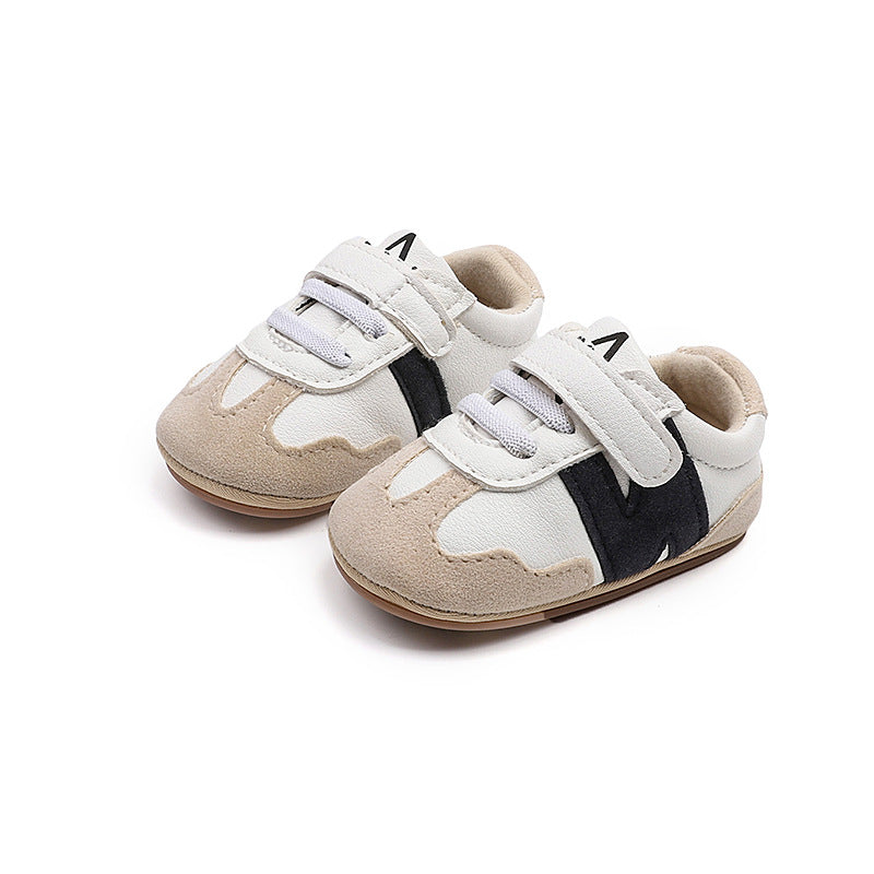 Unisex Baby Colorblock Non-Slip Soft Sole Prewalker Sneakers