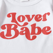 3PCS Stylish Lover Babe Letter Printed Long Sleeve Baby Set