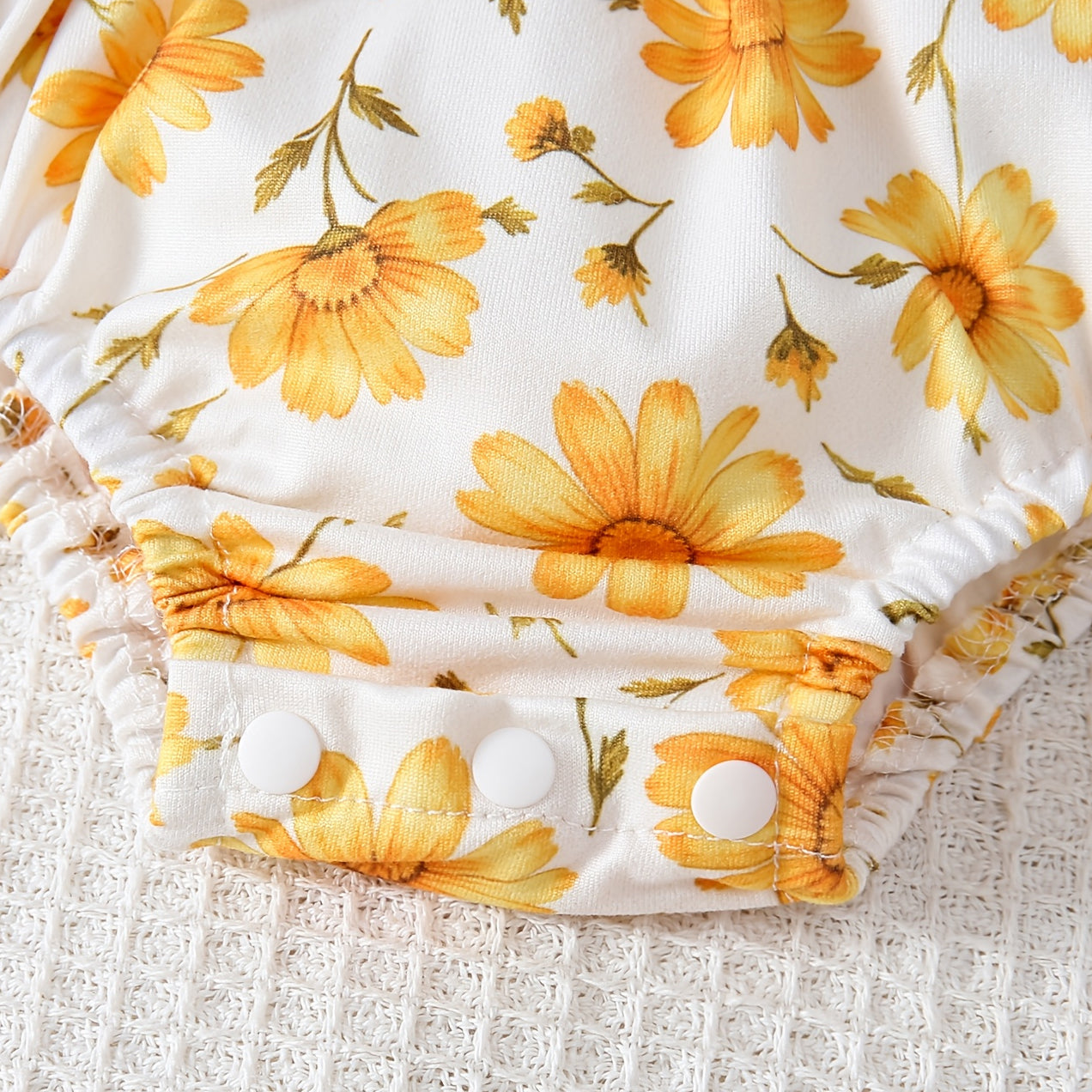 Grace Daisy Plaid Print Flutter Sleeve Baby Romper
