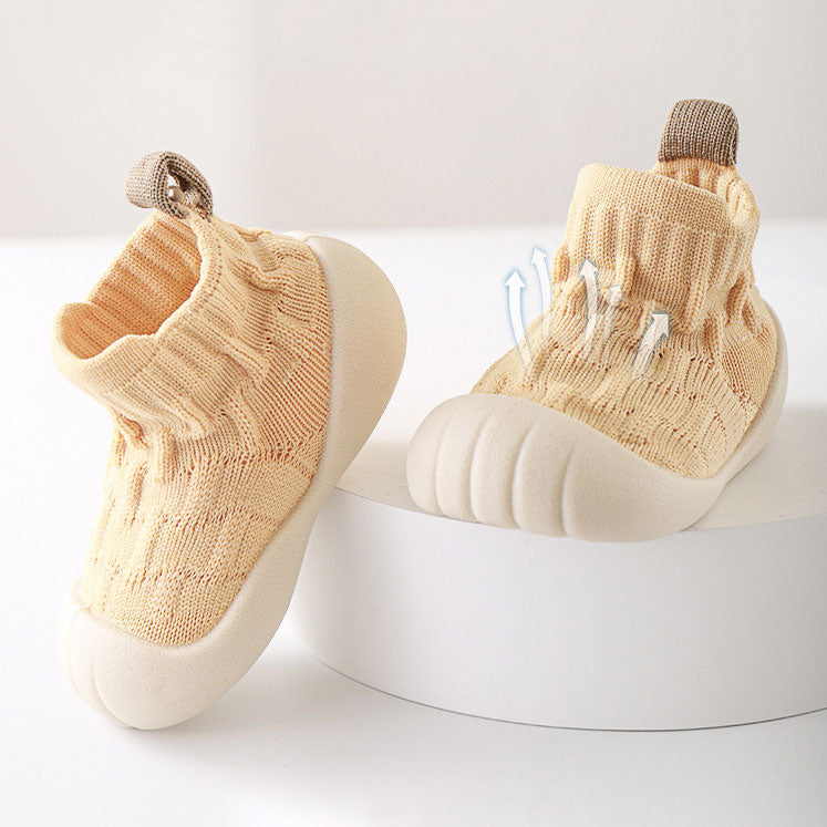 Breathable Knit Sock Style Non Slip Soft Sole Baby Shoes