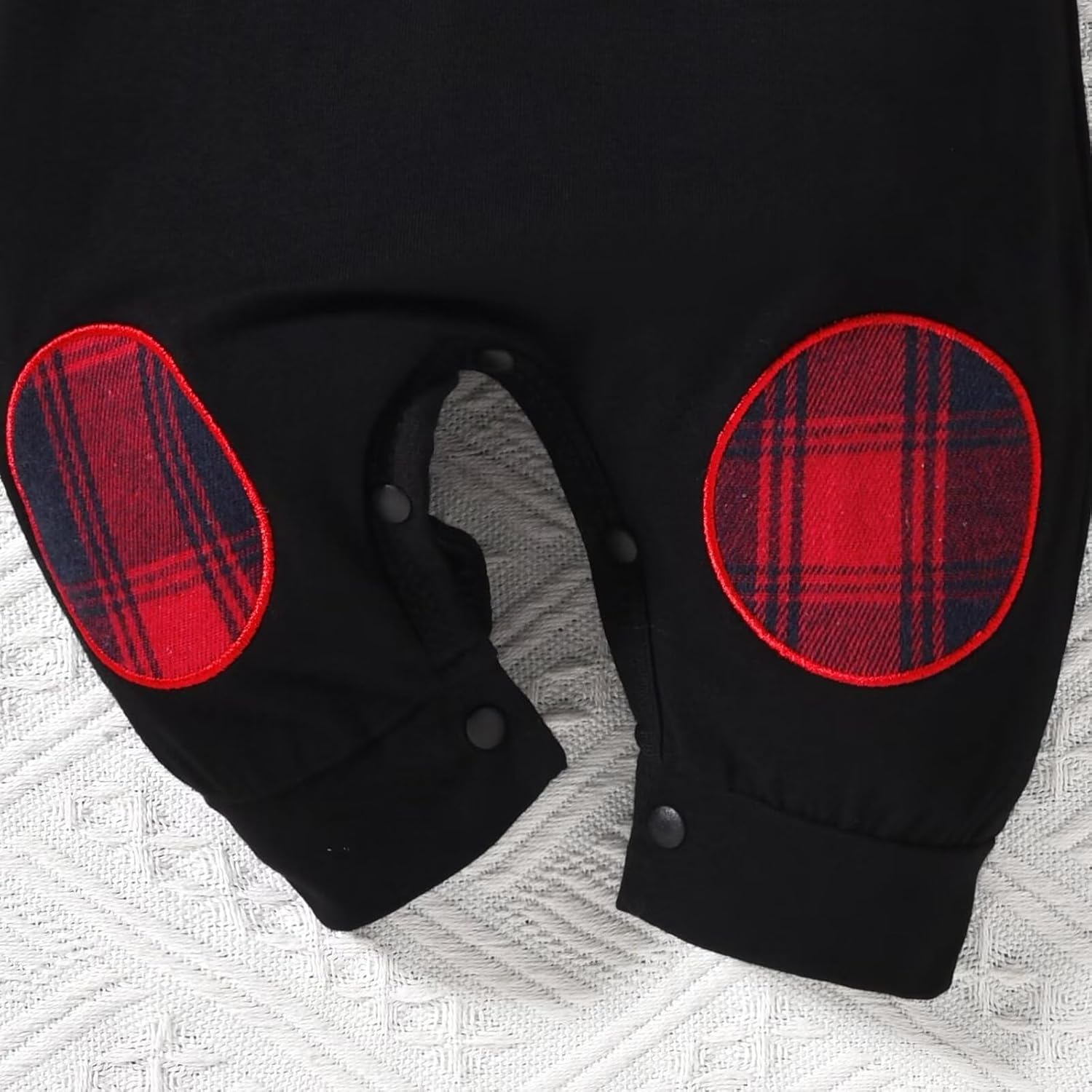 2PCS Stylish Plaid Print Long Sleeve Baby Jumpsuit